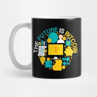 BitCoin Is The Future - Cryptocurrency Digital Mining Dogecoin Blockchain Mug